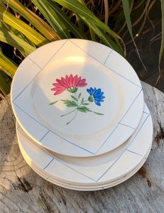 Assiettes à dessert rétro vintage