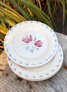 Retro vintage dessert plates