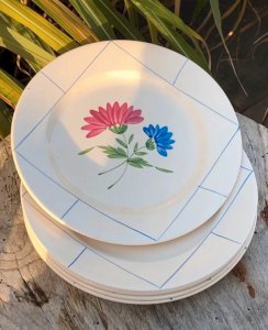 Assiettes à dessert rétro vintage