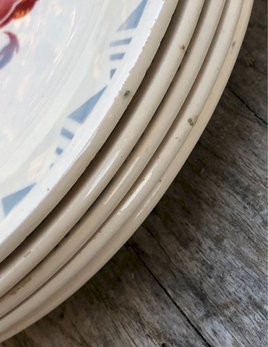 Assiettes à dessert rétro vintage