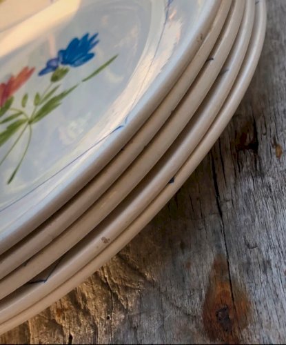 Assiettes à dessert rétro vintage