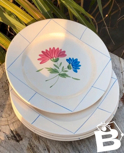 Assiettes à dessert rétro vintage