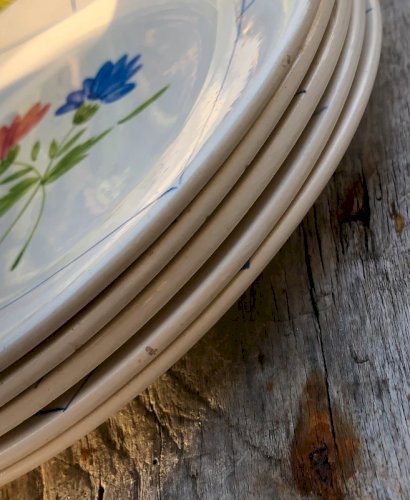 Assiettes à dessert rétro vintage