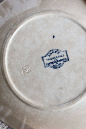 Assiettes à dessert terre de fer Sarreguemines & Digoin — Modèle Alger