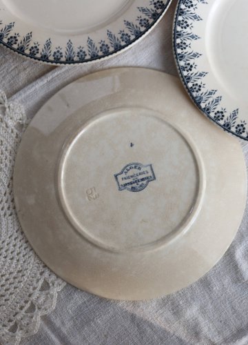 Assiettes à dessert terre de fer Sarreguemines & Digoin — Modèle Alger