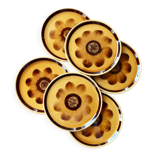 Assiettes à dessert vintage faïence Sarreguemines Digoin modèle Rimini