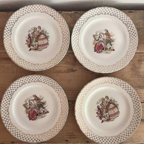 Assiettes à dessert vintage « Marquise »
