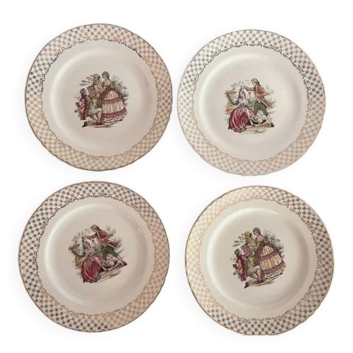 Assiettes à dessert vintage « Marquise »