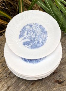 Assiettes à dessert vintage publicitaires Esso