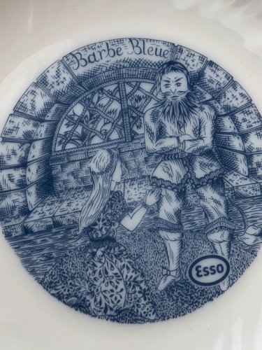 Assiettes à dessert vintage publicitaires Esso