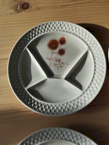 assiettes a fondue sarreguemines modele chardon