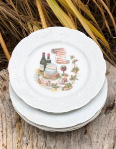Berry porcelain cheese plates