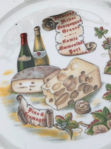 Assiettes à fromage en porcelaine du Berry