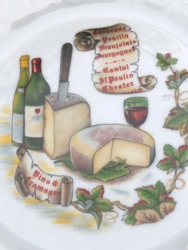 Assiettes à fromage en porcelaine du Berry