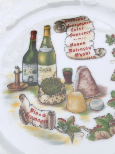 Assiettes à fromage en porcelaine du Berry