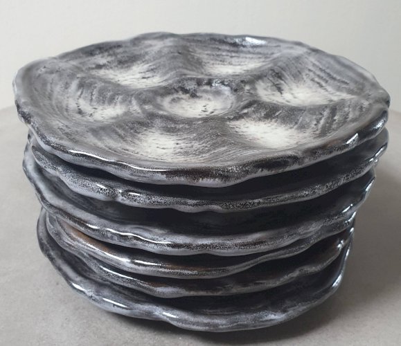 Assiettes à huîtres en céramique