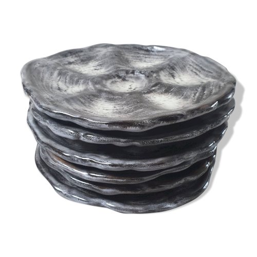 Assiettes à huîtres en céramique