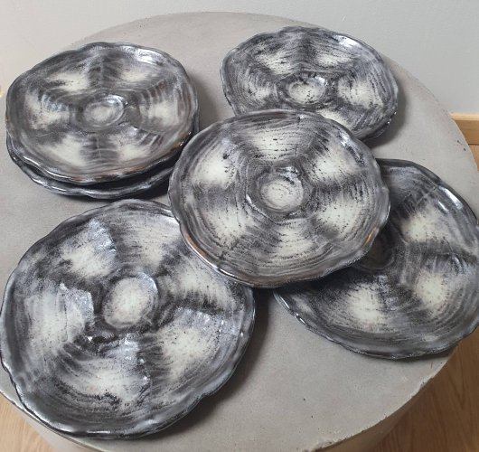 Assiettes à huîtres en céramique