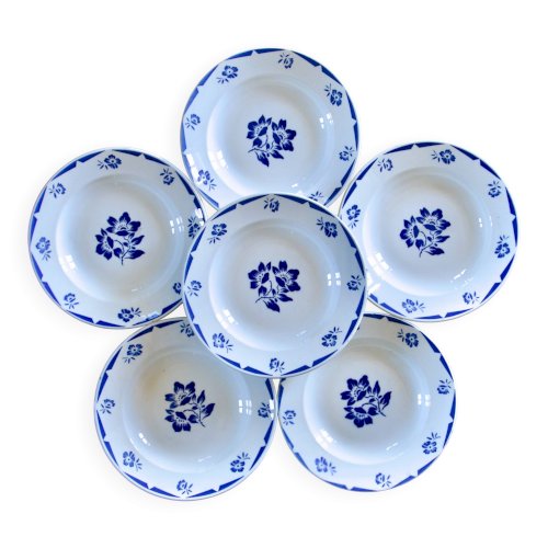 Assiettes anciennes Badonviller collection Madelon peint main