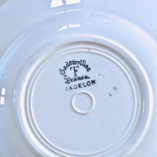 Assiettes anciennes Badonviller collection Madelon peint main