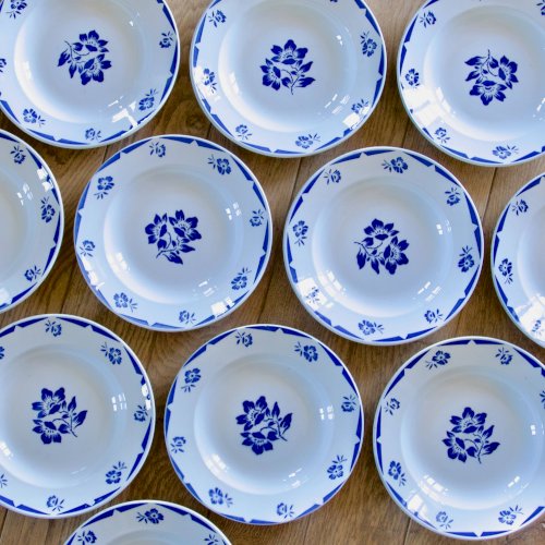 Assiettes anciennes Badonviller collection Madelon peint main