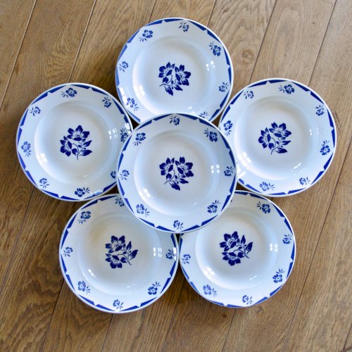Assiettes anciennes Badonviller collection Madelon peint main