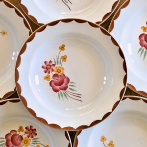 Antique plates from 1920 Choisy-le-Roi Creil & Montereau Huguette