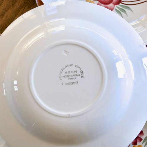 Assiettes anciennes de 1920 Choisy-le-Roi Creil & Montereau Huguette