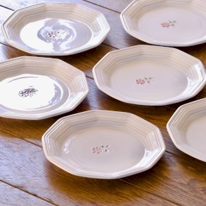 Antique plates from Niderviller hand-painted.