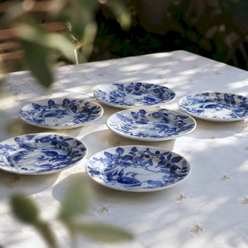 Assiettes anciennes terre de fer décor potager