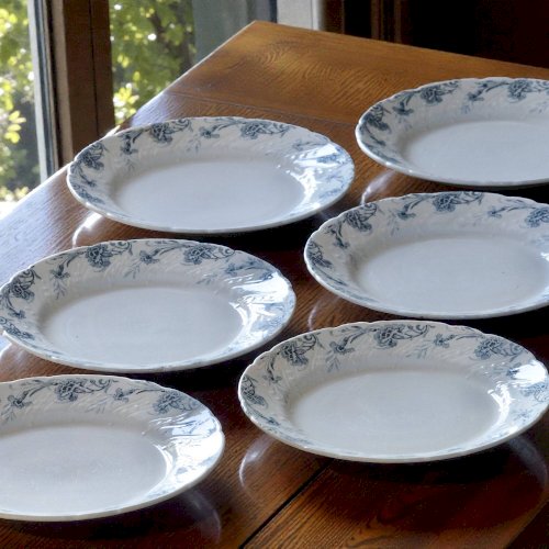 Assiettes anciennes XIXe terre de fer signées KG Luneville Kleber