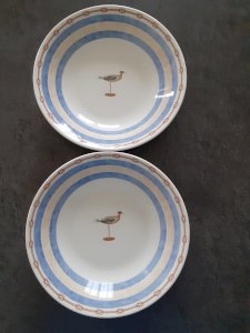 deep plates CHURCHILL DECORD PLUVIER