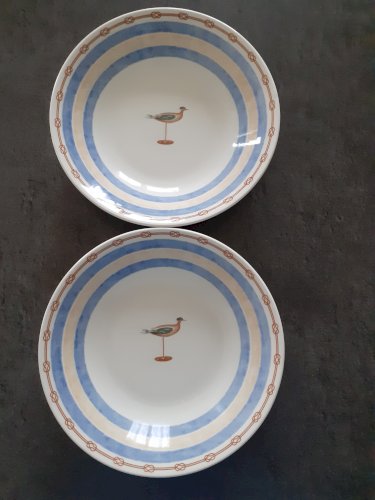 assiettes creuse   CHURCHILL DECORD PLUVIER