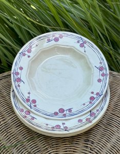 Assiettes creuses anciennes HBCM modèle Prunella