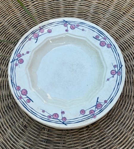Assiettes creuses anciennes HBCM modèle Prunella