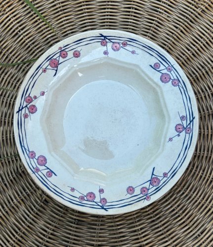 Assiettes creuses anciennes HBCM modèle Prunella