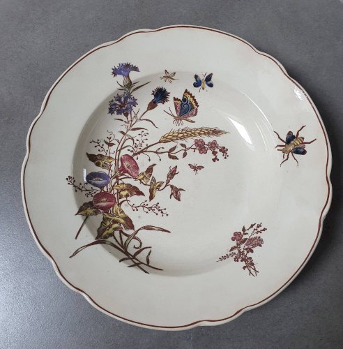 Assiettes creuses en terre de fer