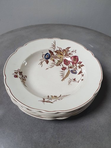 Assiettes creuses en terre de fer