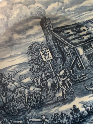 Assiettes creuses rétro vintage blanches et bleues en porcelaine England