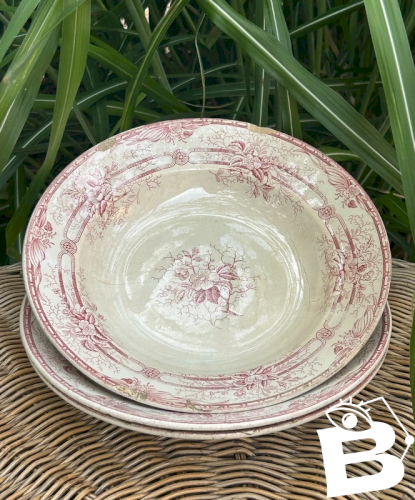 Assiettes creuses rétro vintage K&G Luneville modèle Cérès