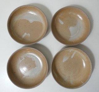 Vintage set of 4 stoneware deep plates