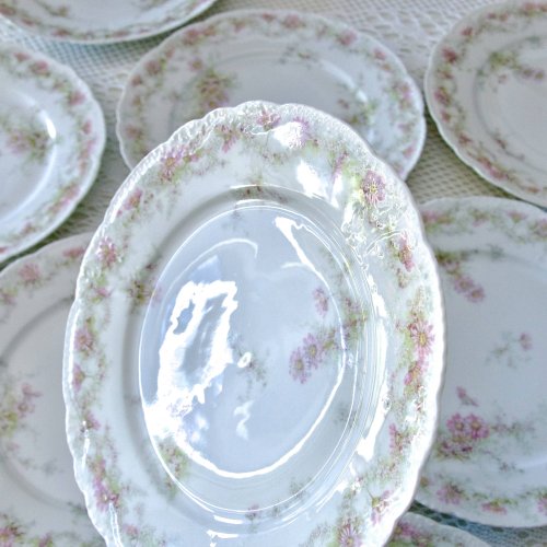 Assiettes en porcelaine Emile Bourgeois Drouot Paris