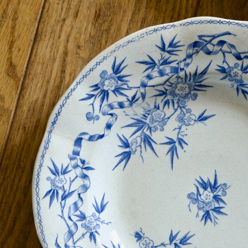 Assiettes en terre de fer Sarreguemines Epine, XIXème s.