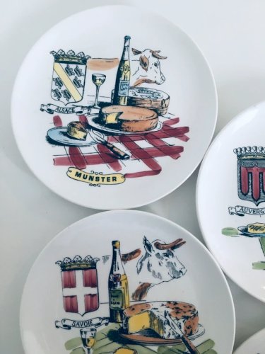 Assiettes fromage Gien