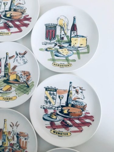 Assiettes fromage Gien