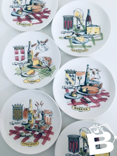 Assiettes fromage Gien