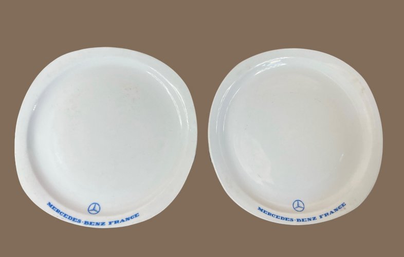 Assiettes Mercedes-Benz France Sarreguemines  – lot 2 – cadeau auto noel