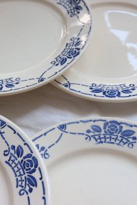 Assiettes plates antiques -  Choisy le Roi HBC -  Modèle Georgett