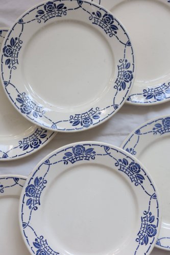 Assiettes plates antiques -  Choisy le Roi HBC -  Modèle Georgett
