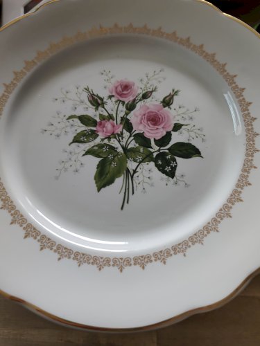 Assiettes plates Badonviller modèle bagatelle 